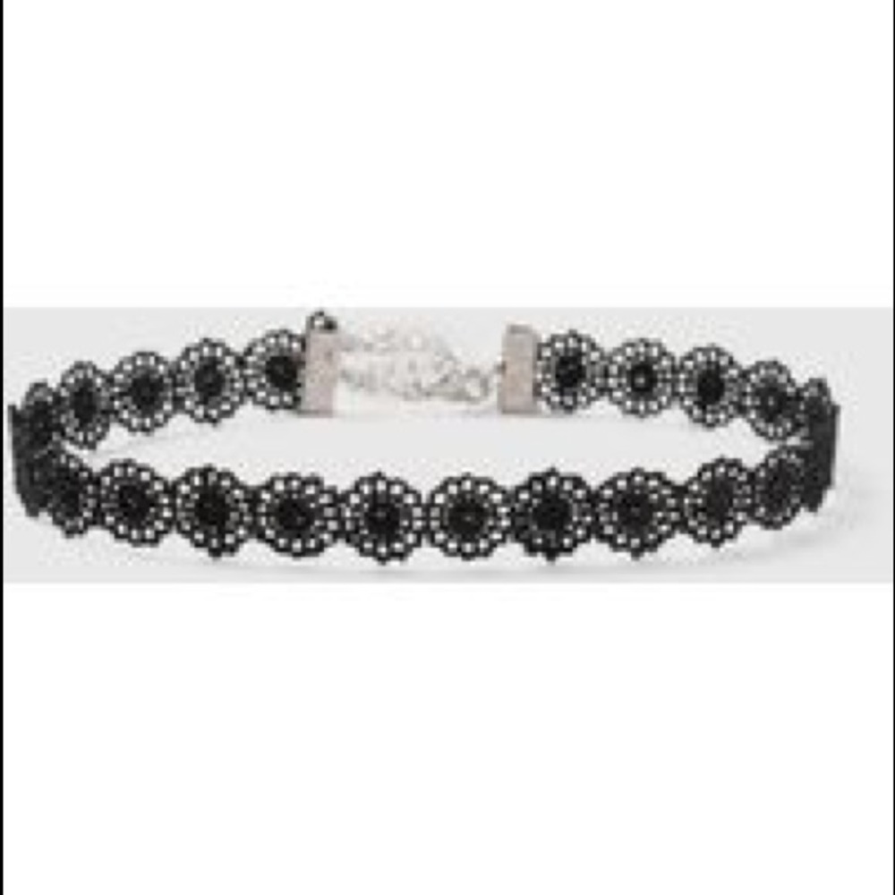 two lace floral chokers